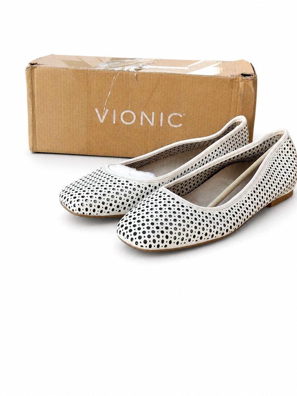 Vionic Orinda Perforated Sea Salt Leather Size 8.5 - Picture 2 of 8